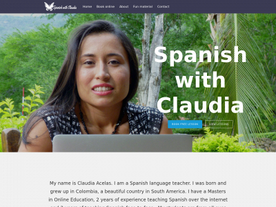 spanishwithclaudia.com snapshot