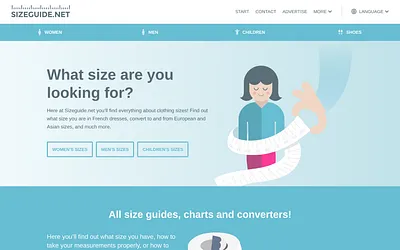 sizeguide.net snapshot