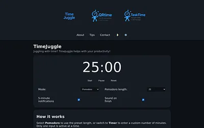timejuggle.com snapshot