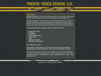 pacifictruckdrivingschool.com snapshot