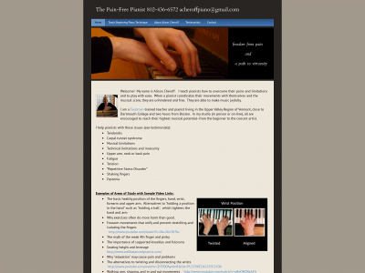 thepainfreepianist.com snapshot
