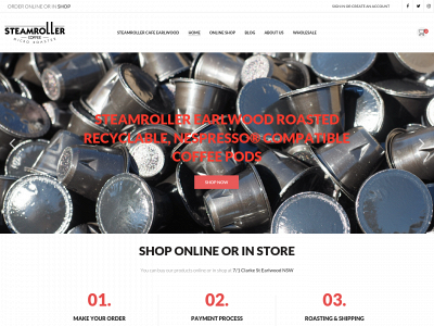 steamrollercoffee.com snapshot