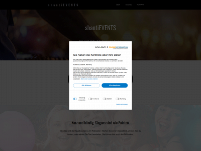 shanti.events snapshot