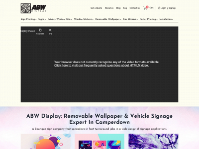 abwdisplay.com.au snapshot