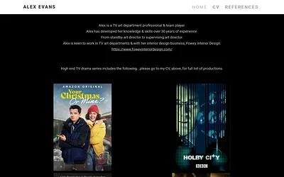 www.alexevansdesign.com snapshot