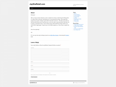 jayshaffstall.com snapshot