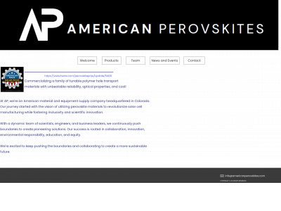 americanperovskites.com snapshot