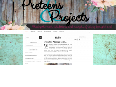 preteensandprojects.com snapshot