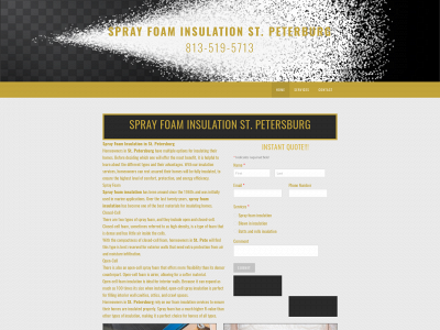 www.sprayinsulationstpete.com snapshot