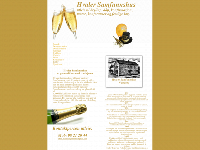 hvalersamfunnshus.com snapshot