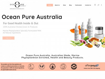 oceanpureaustralia.com.au snapshot