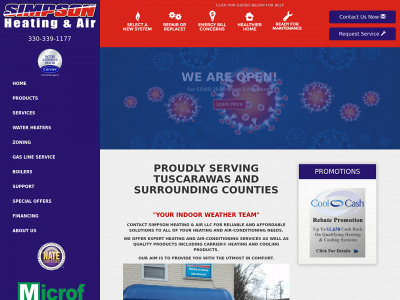 www.simpsonheating.com snapshot