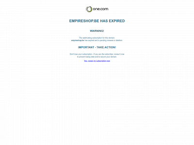empireshop.be snapshot