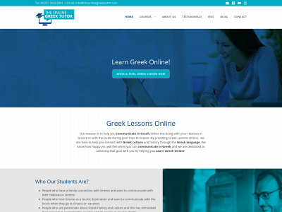 theonlinegreektutor.com snapshot