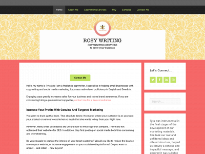 rosywriting.com snapshot