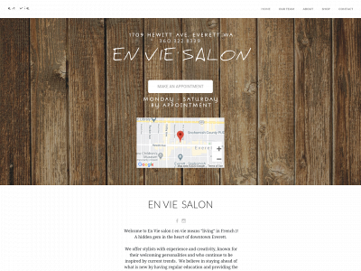 enviesalon.com snapshot