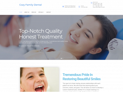 cozyfamilydental.com snapshot