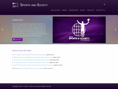 nyusportsandsociety.net snapshot