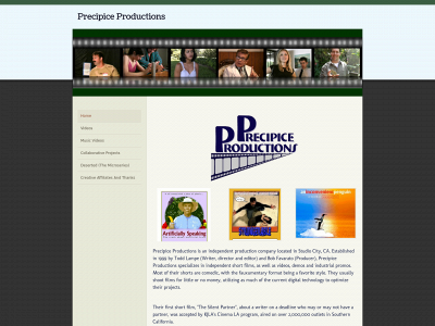 precipiceproductions.com snapshot
