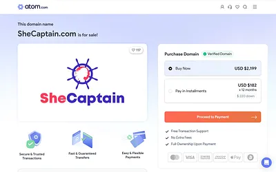 shecaptain.com snapshot