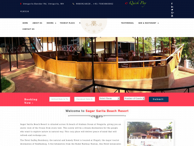 www.sagarsaritabeachresort.com snapshot