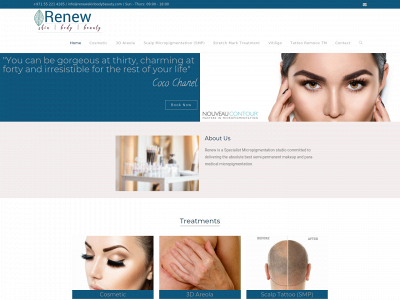 renewskinbodybeauty.com snapshot