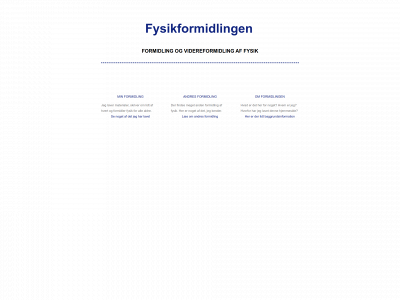 fysikformidlingen.dk snapshot