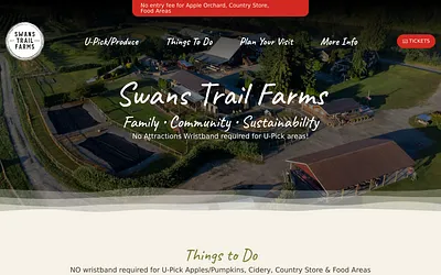 swanstrailfarms.com snapshot