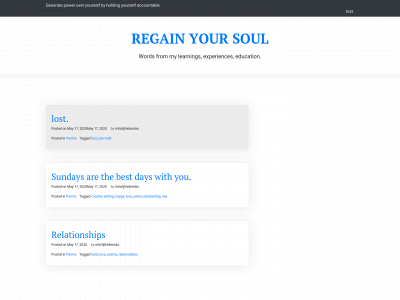 regainyoursoul.com snapshot