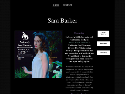 www.sarabarker.com snapshot
