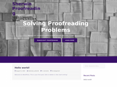sherwinproofreading.net snapshot
