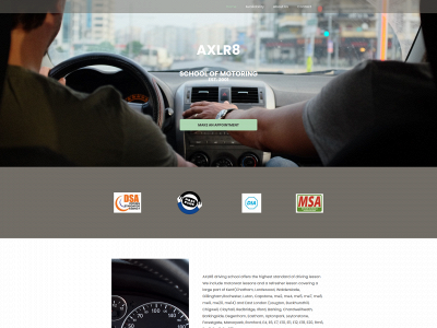 axlr8school-of-motoring.co.uk snapshot
