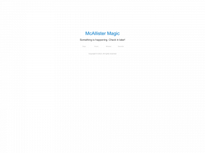 mcallistermagic.co.uk snapshot