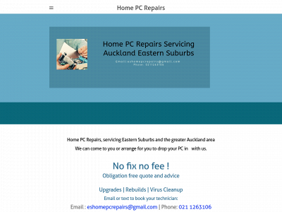 www.homepcrepairs.co.nz snapshot