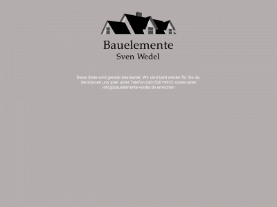 bauelemente-wedel.de snapshot