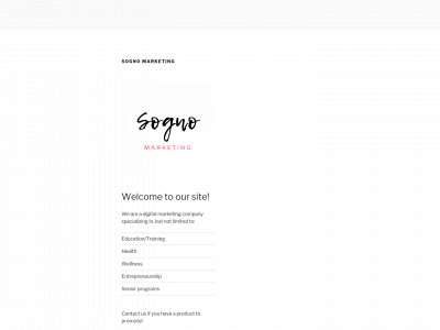 sognomarketing.com snapshot