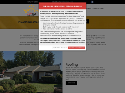 fivestarexteriorsco.com snapshot