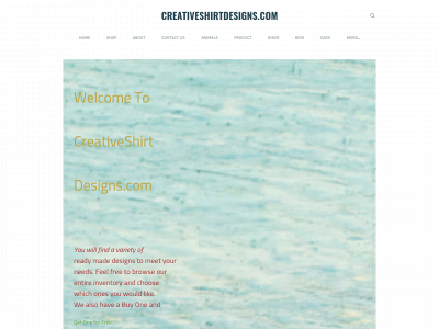 www.creativeshirtdesigns.com snapshot