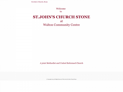 stjohnschurchstone.org.uk snapshot