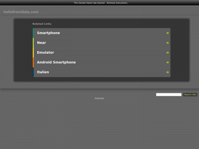 hellofromitaly.com snapshot