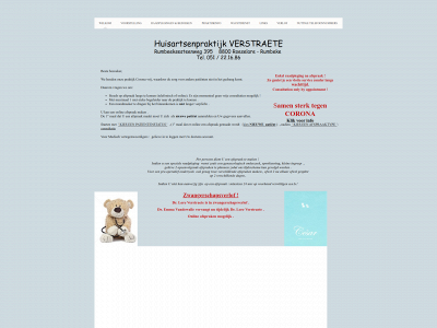 huisartsenpraktijkverstraete.be snapshot