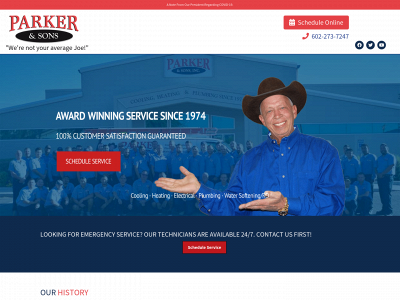 parkerandsons.com snapshot