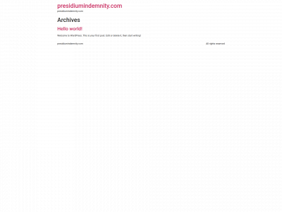 presidiumindemnity.com snapshot