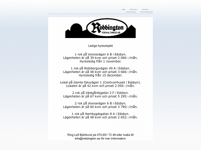 robbington.se snapshot