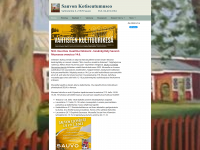 sauvonmuseo.fi snapshot