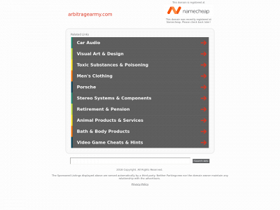 arbitragearmy.com snapshot