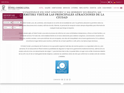 www.hotelcondeluna.es snapshot