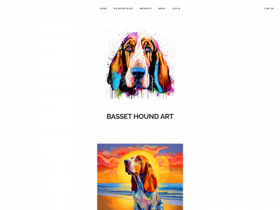 www.bassethoundart.com snapshot