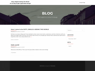 sixtysingleandseeingtheworld.com snapshot