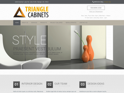 trianglecabinets.com snapshot
